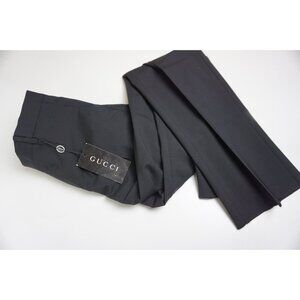 Gucci Solid Black Wool Blend Mens Dress Pants Sz 44 NEW